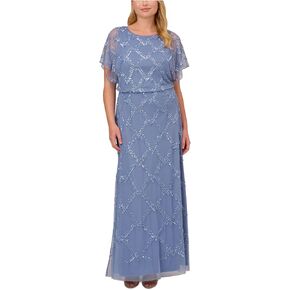 Adrianna Papell Women's Beaded Blouson Gown