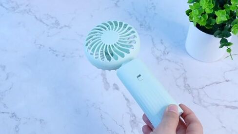 Woanger Mini Handheld Folding Fan Bulk USB Desk Fan Battery Operated Fans with Data Cable Hanging Foldable Desk Fan Small Rechargeable Pocket Fan Portable USB Electric Fan (20 Pcs) in Saudi Arabia