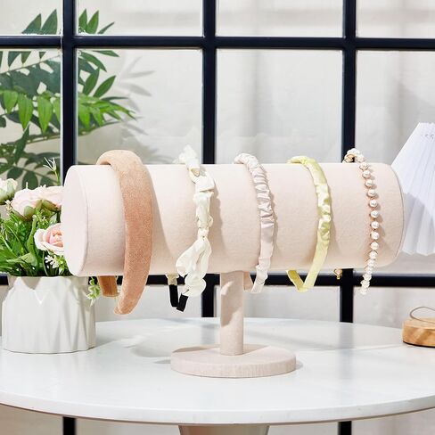 Wenqik 2 Pcs T Bar Headband Holder Organizer Black Velvet Headband Holder Baby Headband Organizer Headband Storage Display Stand Hair Tie Organizer for Hairband Storage Rack Baby Girl Women in Kuwait