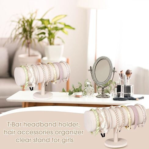 Wenqik 2 Pcs T Bar Headband Holder Organizer Black Velvet Headband Holder Baby Headband Organizer Headband Storage Display Stand Hair Tie Organizer for Hairband Storage Rack Baby Girl Women in Kuwait