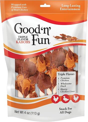 Good ’n’ Fun Triple Flavor Twists, Rawhide Chews for All Dogs, 90 Count (3 Packs of 30 Count) in Kuwait
