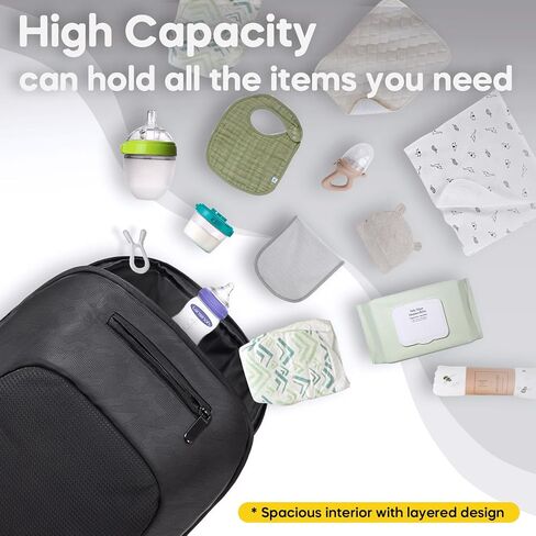 mamatepe Storage Bag Compatible with Doona Infant Car Seat Stroller, All-Day Organizer Diaper Bag with Large Capacity,Wearable Backpack for Baby Travel Essential,Easy Snap-On Storage，Grey in Saudi Arabia