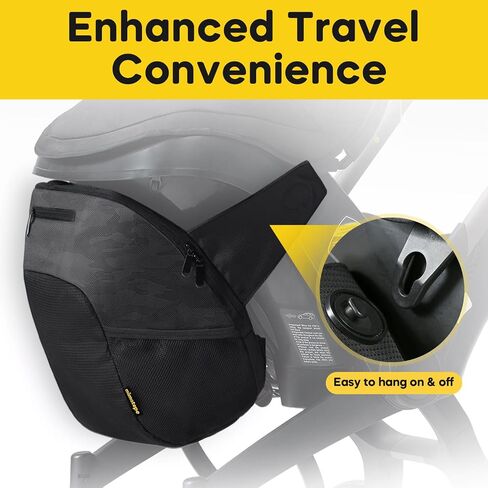 mamatepe Storage Bag Compatible with Doona Infant Car Seat Stroller, All-Day Organizer Diaper Bag with Large Capacity,Wearable Backpack for Baby Travel Essential,Easy Snap-On Storage，Grey in Saudi Arabia
