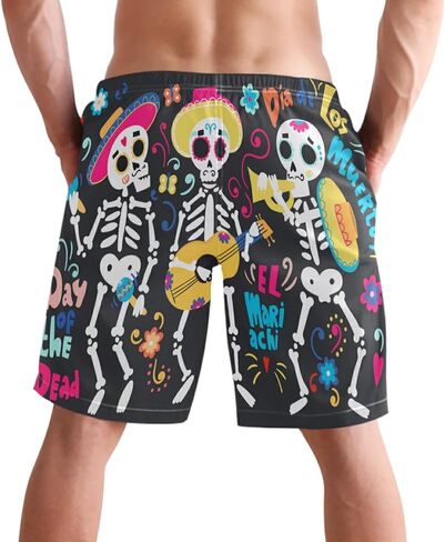 visesunny Men's Beach Short Cool Dog Puppy Animal Hot Summer Swim Trunks Sports Running Bathing Suits in Kuwait