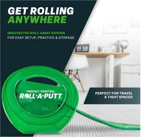 PERFECT PRACTICE Official Putting Mat of Dustin Johnson - Indoor Golf Putting Green with 1/2 Hole Training for Mini Games & Practicing at Home or in The Office - Gifts for Golfers - Golf Accessories in Saudi Arabia