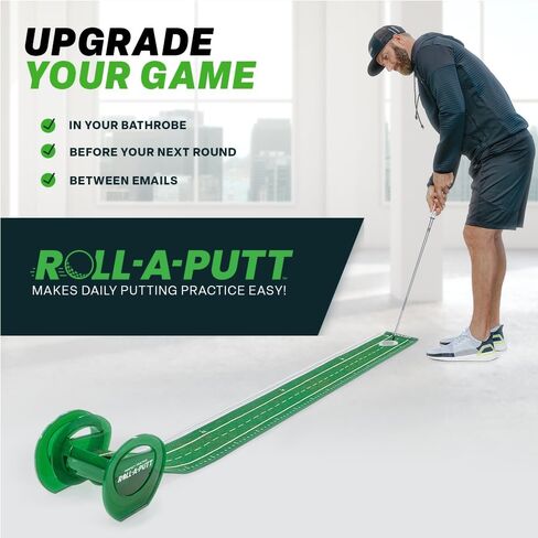 PERFECT PRACTICE Official Putting Mat of Dustin Johnson - Indoor Golf Putting Green with 1/2 Hole Training for Mini Games & Practicing at Home or in The Office - Gifts for Golfers - Golf Accessories in Saudi Arabia