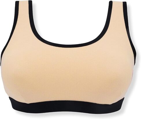 حمالات صدر للتدريب من القطن مع طبقات امامية مزدوجة للمراهقين من دي شيكا - عبوة من 5 قطع in Kuwait