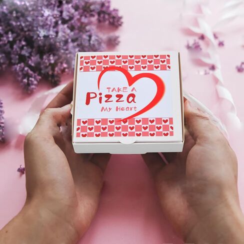 WANGDEFA 50 Pcs Mini Pizza Boxes 3.5 x 3.5 Square Cardboard Mini Pizza Box for Celebrations Party Favors Christmas Birthdays Valentines Day Weddings in Kuwait