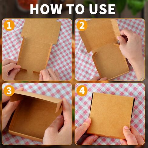 WANGDEFA 50 Pcs Mini Pizza Boxes 3.5 x 3.5 Square Cardboard Mini Pizza Box for Celebrations Party Favors Christmas Birthdays Valentines Day Weddings in Kuwait