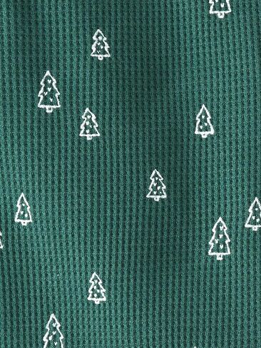 little planet by carter's Unisex Baby Organic Cotton 2-Piece Pajama Sets, Waffle Knit Sage Blue, 12 Months in Kuwait