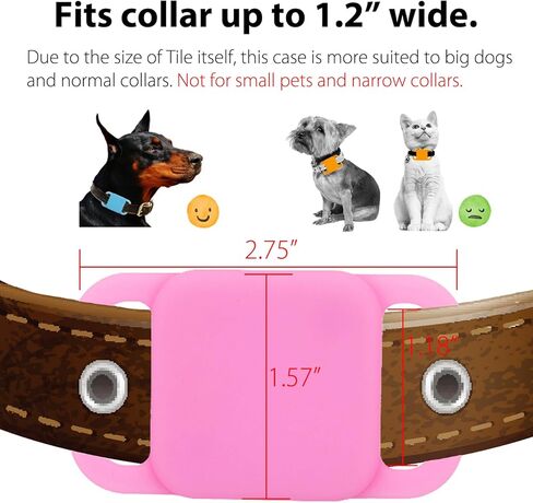 Silicone Tile Dog Collar Holder for Tile Mate 2020 & 2018, 2 Pack Tile Case Protective Cover for Pet Dog Cat (Black/Orange) in Kuwait