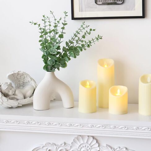 CEWOR 24pcs Gold Eucalyptus Stems Decor 14 Inch Artificial Eucalyptus Leaves for Wedding Centerpiece Flower Floral Arrangement Farmhouse Home Decoration in Kuwait