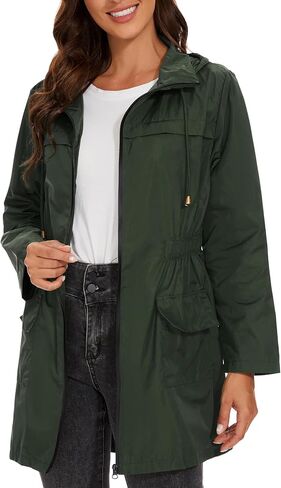 Century Star Packable Rain Jackets Waterproof Womens Rain Coats with Hood Lightweight Windbreaker Jacket in Kuwait