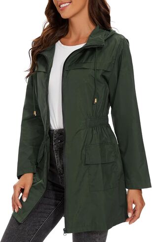 Century Star Packable Rain Jackets Waterproof Womens Rain Coats with Hood Lightweight Windbreaker Jacket in Kuwait