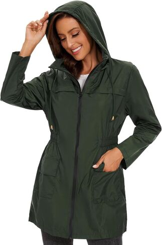 Century Star Packable Rain Jackets Waterproof Womens Rain Coats with Hood Lightweight Windbreaker Jacket in Kuwait