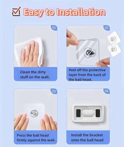 Shower Phone Holder 480 Rotation Phone Stand Case Mount for Bathroom Waterproof Bathtub Kitchen Wall Mirror Compatible with iPhone Samsung All 4.5-7 Inch Smartphones. T-NN (Black) in Kuwait