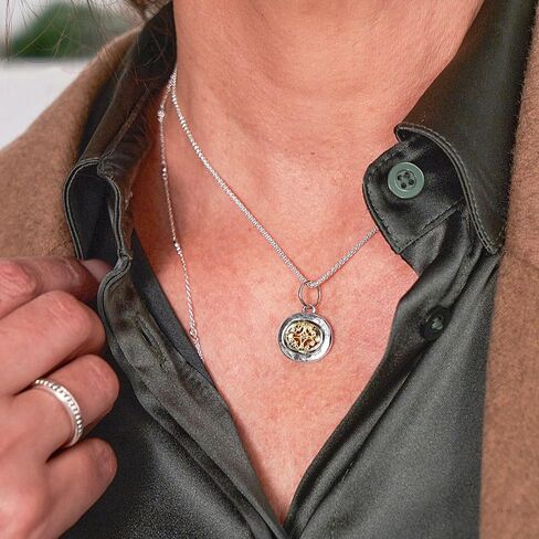 Silpada 'Popcorn Charm' Chain Necklace in Polished Sterling Silver, 18" in Saudi Arabia