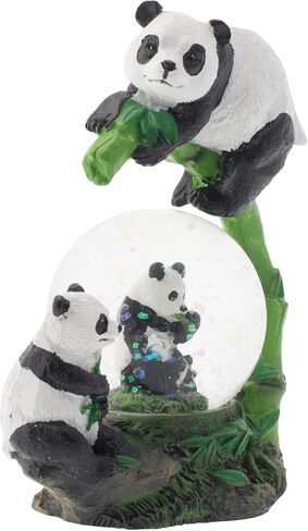 Elanze Designs Giraffe Family on Plains Magical Whimsical Tabletop Dresser Nightstand Figurine Miniature 45MM Sturdy Polyresin Glitter Water Snow Globe Decoration in Kuwait