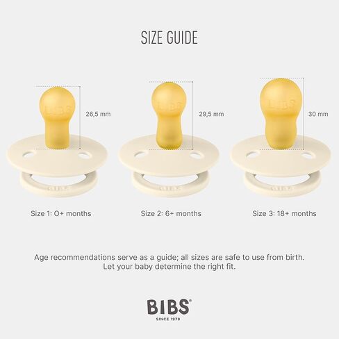 BIBS Colour Dummies 2 Pack BPA Free Cherry Shape Nipple Natural Rubber Latex Made in Denmark 0-6 Months (2 Pack) White/Island Sea in Kuwait