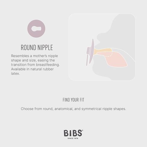 BIBS Colour Dummies 2 Pack BPA Free Cherry Shape Nipple Natural Rubber Latex Made in Denmark 0-6 Months (2 Pack) White/Island Sea in Kuwait