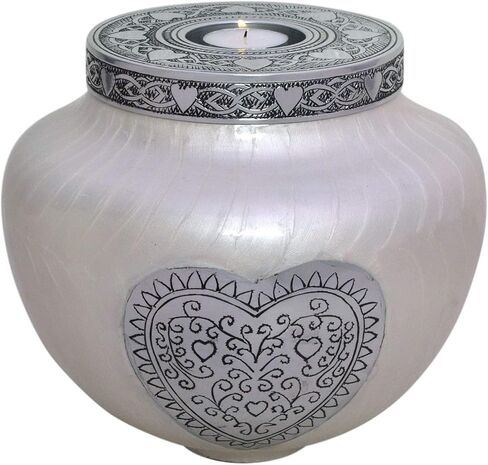 HLC URNS Lovely Keepsake Urn – Silver Heart Small Keepsake Qnty 1 - Keepsake Urn for Human Ashes with 1 Velvet Box Bag-Mini Keepsake Urn - Affordable Keepsake Urn (3 cu.in) in Saudi Arabia