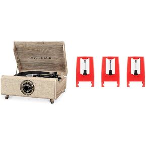 Victrola's 4-in-1 Highland Bluetooth Record Player with 3-Speed Turntable with FM Radio, Espresso (VTA-330B-ESP)
