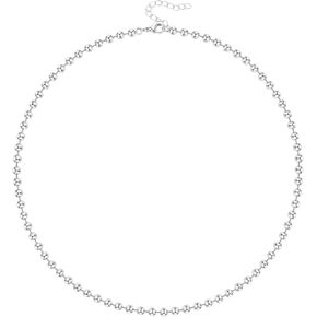 KissYan Gold Beaded Necklace for Women, 14K Gold Plated Adjustable High-Polished Basic Metal Ball Bead Chain Choker Necklace Minimalist Fashion Jewelry Gifts