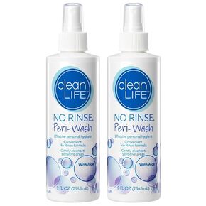 No-Rinse Peri-Wash, 8 fl oz - Soothing, Protecting Perineal Cleanser in a Rinse-Free Formula (Pack of 3)