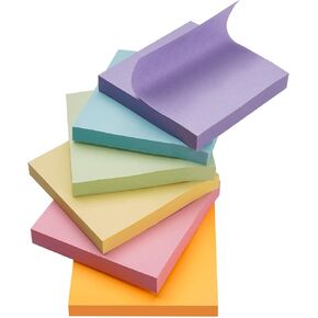 1000 Sheets Sticky Notes, 3 x 3" Bright Colors Sticky Note Pads, 10 Colors Self-Stick Notes with Strong Adhesive,High Stickiness Square Note Pads Memo for Home School Office Meeting