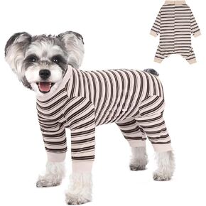 FEimaX Dog Recovery Suit After Surgery, Pet Abdominal Wounds Post Surgical Shirt for Dogs Cats, Puppy Spay Neuter Prevent Licking Onesie Alternative Bandages E-Collar & Cone(Black, 3XL)