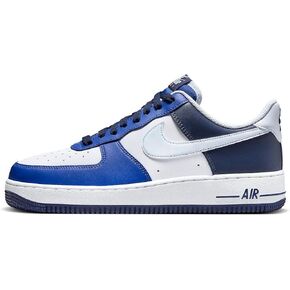 Nike Air Force 1 '07 Men's Shoes (FQ8825-100, White/Game Royal/Midnight Navy/Football Grey) Size 14