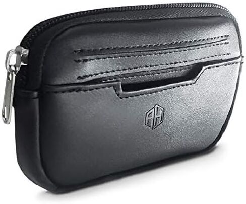 AH Mens Slim Wallet, Minimalist Thin Front Pocket GENUINE Leather Credit Card Holder with RFID Blocking for Work Travel in Kuwait