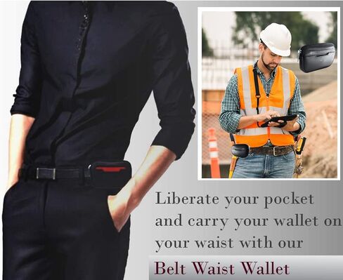 AH Mens Slim Wallet, Minimalist Thin Front Pocket GENUINE Leather Credit Card Holder with RFID Blocking for Work Travel in Kuwait
