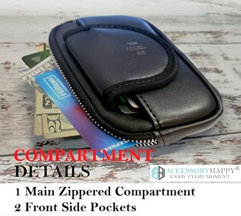 AH Mens Slim Wallet, Minimalist Thin Front Pocket GENUINE Leather Credit Card Holder with RFID Blocking for Work Travel in Kuwait