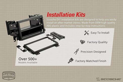 Scosche TA2154B متوافق مع Select 1978-04 Toyota Pocket Dash Kit باللون الأسود لتركيبات DIN الفردية، يلزم وجود أقواس المصنع in Saudi Arabia