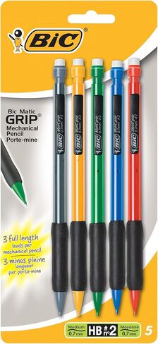 أقلام رصاص ميكانيكية Xtra Comfort من BIC، ذات نقطة متوسطة (0.7 مم)، قبضة ناعمة لمزيد من الراحة والتحكم الإضافي، عبوة مكونة من 12 قطعة in Kuwait