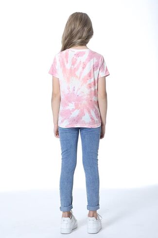 تي شيرت MyFav للفتيات كاجوال بأكمام قصيرة وطباعة لطيفة ورقبة دائرية وفضفاضة لعمر 4-15 سنة in Kuwait