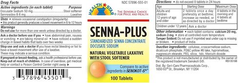 Senna Plus Tablets, 8.6-50mg, 60ct in Kuwait