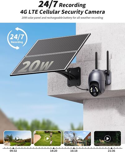 LIWAN Wireless Solar Security Cameras, 2K Outdoor WiFi Camera for Home Surveillance, 360° PTZ Battery Powered Cam with Color Night Vision, PIR Motion Sensor, 2-Way Audio in Saudi Arabia