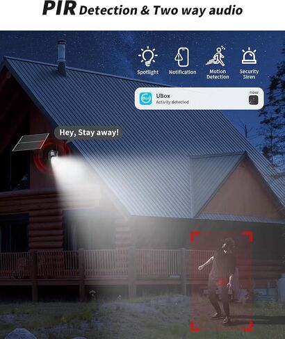 LIWAN Wireless Solar Security Cameras, 2K Outdoor WiFi Camera for Home Surveillance, 360° PTZ Battery Powered Cam with Color Night Vision, PIR Motion Sensor, 2-Way Audio in Saudi Arabia