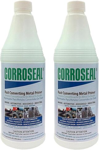 Water-Based Rust Converter & Metal Primer, Rust Repair Converts and Preps Surface All-in-One, 1 Quart (2-Pack) in Saudi Arabia
