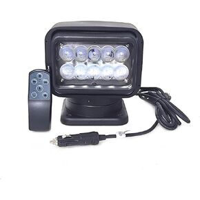 Led Search Light 7 Inch 60w White 360 Degrees Rotating Remote Control 9-32V Led Work Light Spot Led Driving Lights Fog Lights Offroad Lights SUV ATV 4wd Truck Boat Lighting