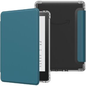 MoKo Case for 6.8" Kindle Paperwhite 11th Generation 2021 & Kindle Paperwhite Signature Edition, Ultra Clear Soft Flexible Transparent TPU Back Cover Light Shell with Auto Wake/Sleep, Agave Green in Saudi Arabia