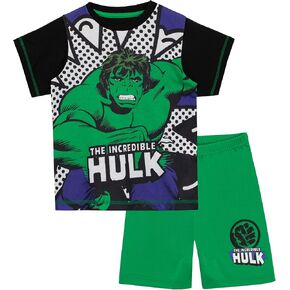 Marvel Boys' The Incredible Hulk Pajamas Size 3T Green