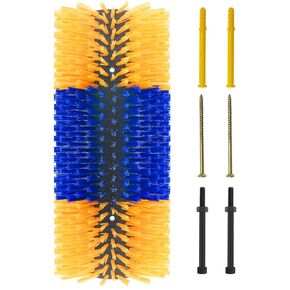 Sayutie Livestock Scratch Brush Soft Cow Brush Grooming Horse Supplies Full Massage Brush with 2 Screws for Goat,Cattle,Cow,Sheep, Horses,Pigs and Other Livestock Animal Back Scratching