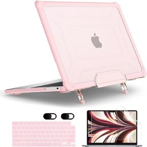 MEEgoodo Case for M3 MacBook Air 13.6 inch Case 2024 2022 A3113 A2681 with M3 M2, Heavy Duty Rugged Shockproof Laptop Hard Shell Case with Keyboard Cover Compatible with MacBook Air 13.6" Case, Khaki