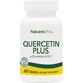 NaturesPlus Quercetin Plus with Vitamin C & Bromelain - 650 mg, 90 Vegetarian Tablets - Gluten-Free - 45 Servings