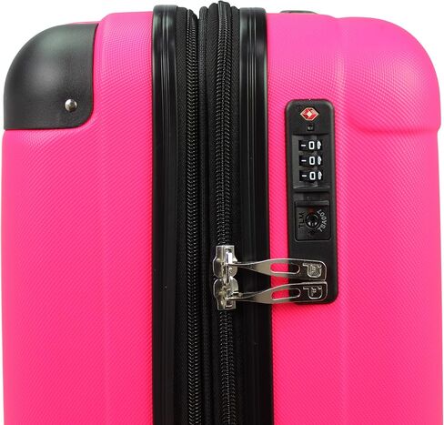 Dejuno Tutin Hardside Spinner Luggage TSA Lock, Black, 3-Piece Set in Saudi Arabia