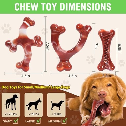 FRLEDM Dog Toys, Squeaky Dog Toys, Durable Dog Toys for Aggressive Chewers, Chew Toys for Aggressive Chewers Large Breed, Tough Rubber Dental Chew Dog Toys for Large Medium Breed in Kuwait