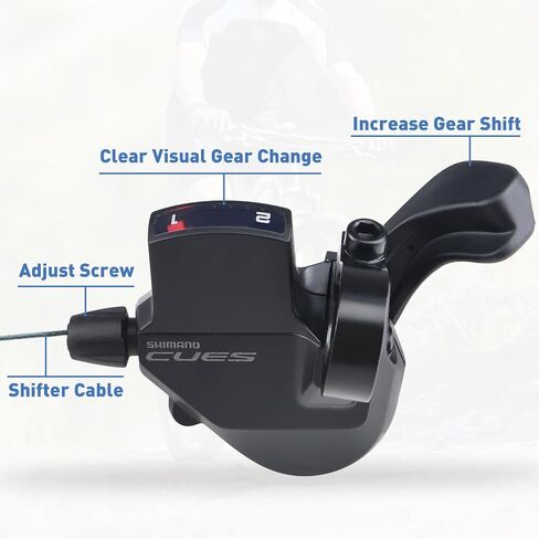 ZUKKA Bike Shifter Left SL-U4000-2R 2 Speed Thumb Gear Shifter Mountain Bicycle Folding Bike Commuter Bike in Saudi Arabia